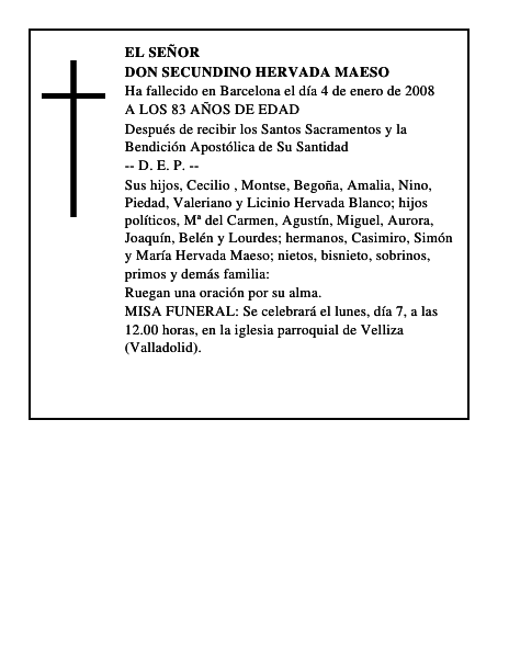 DON SECUNDINO HERVADA MAESO