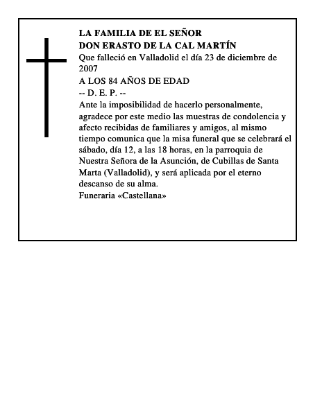DON ERASTO DE LA CAL MARTÍN