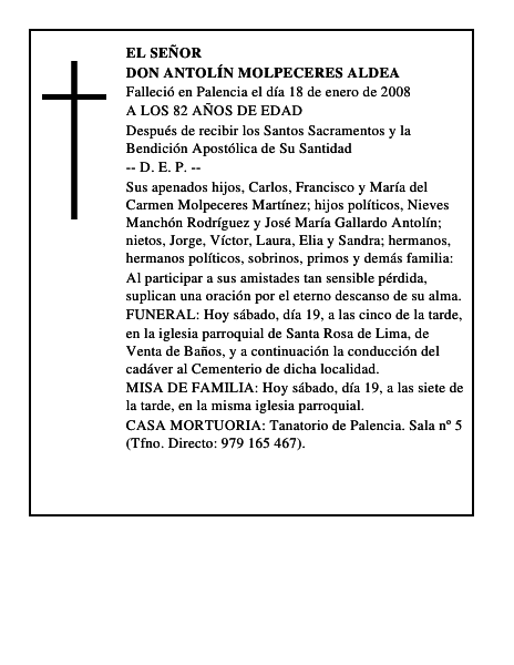 DON ANTOLÍN MOLPECERES ALDEA