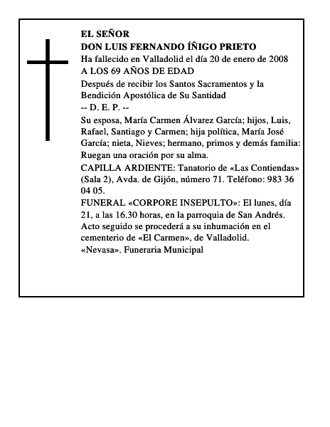 DON LUIS FERNANDO ÍÑIGO PRIETO