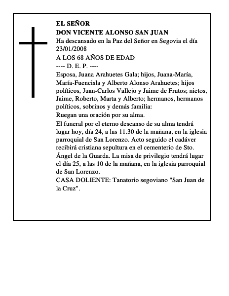 DON VICENTE ALONSO SAN JUAN