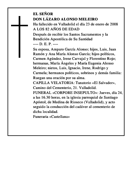 DON LÁZARO ALONSO MELEIRO