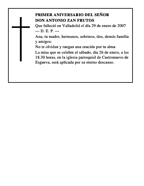 DON ANTONIO ZAN FRUTOS