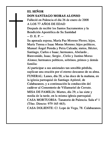 DON SANTIAGO MORAS ALONSO