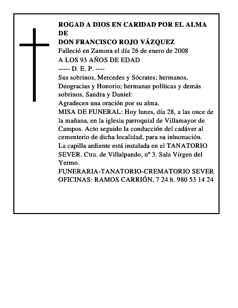 DON FRANCISCO ROJO VÁZQUEZ