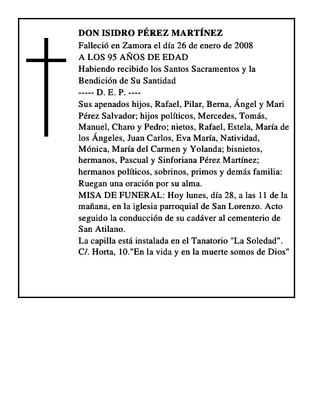 DON ISIDRO PÉREZ MARTÍNEZ