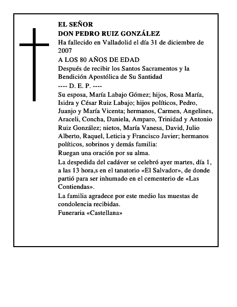 DON PEDRO RUIZ GONZÁLEZ