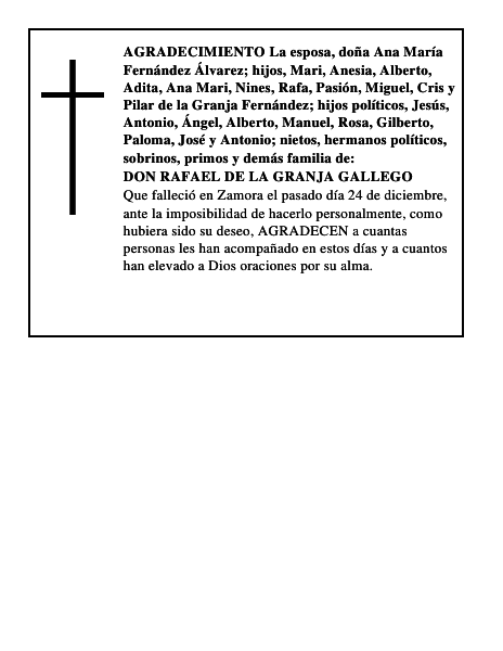 DON RAFAEL DE LA GRANJA GALLEGO