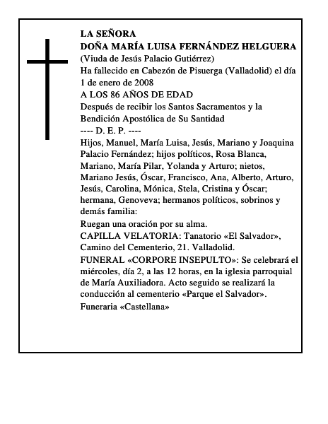 DOÑA MARÍA LUISA FERNÁNDEZ HELGUERA
