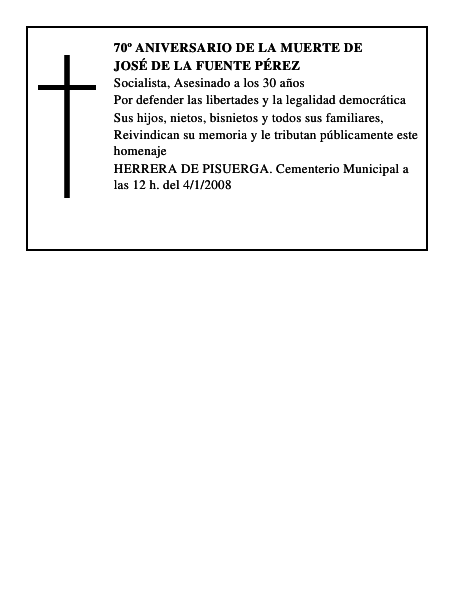 JOSÉ DE LA FUENTE PÉREZ