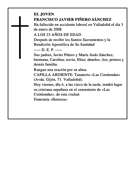 FRANCISCO JAVIER PIÑERO SÁNCHEZ
