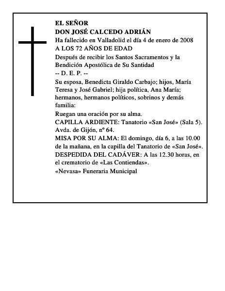 DON JOSÉ CALCEDO ADRIÁN