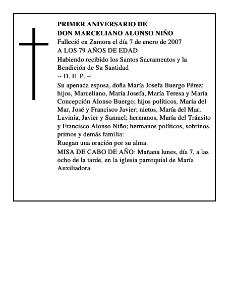 DON MARCELIANO ALONSO NIÑO