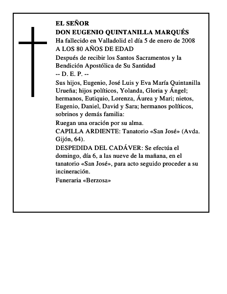 DON EUGENIO QUINTANILLA MARQUÉS
