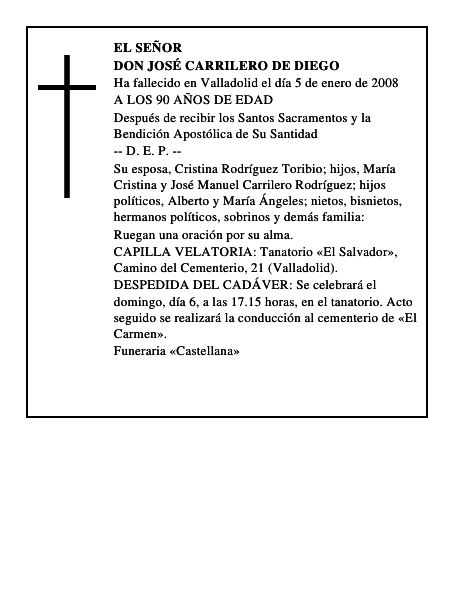 DON JOSÉ CARRILERO DE DIEGO