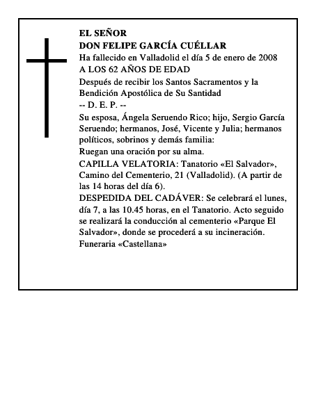 DON FELIPE GARCÍA CUÉLLAR