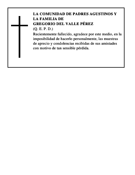 GREGORIO DEL VALLE PÉREZ