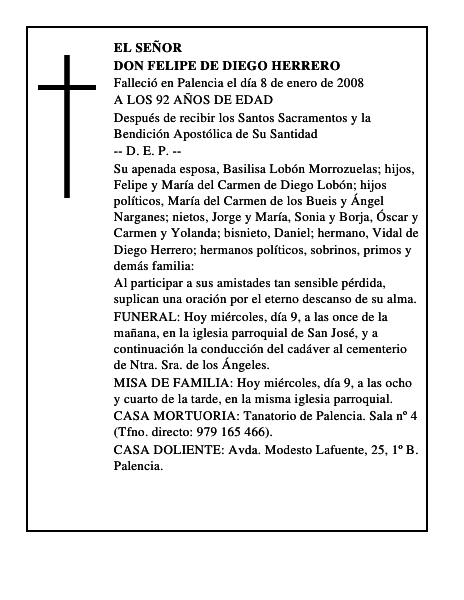 DON FELIPE DE DIEGO HERRERO