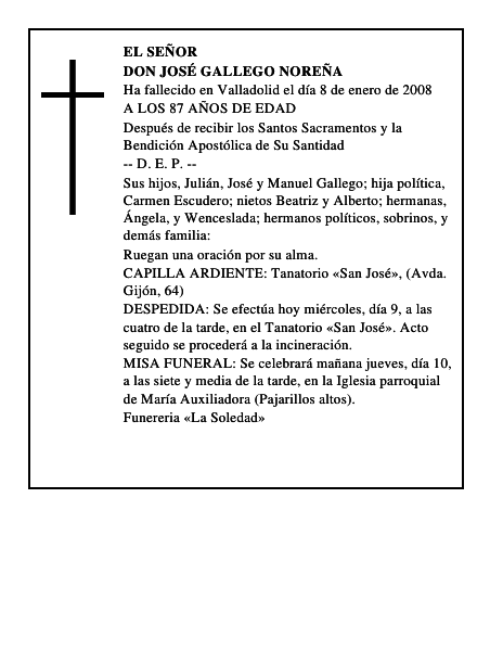 DON JOSÉ GALLEGO NOREÑA