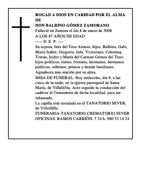 DON BALBINO GÓMEZ ZAMORANO