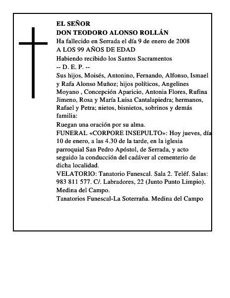 DON TEODORO ALONSO ROLLÁN