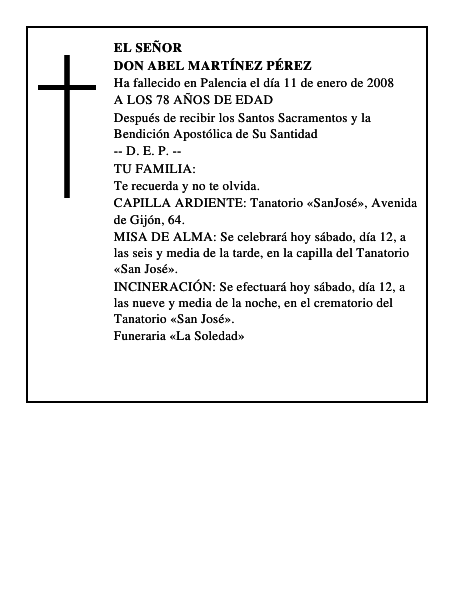 DON ABEL MARTÍNEZ PÉREZ