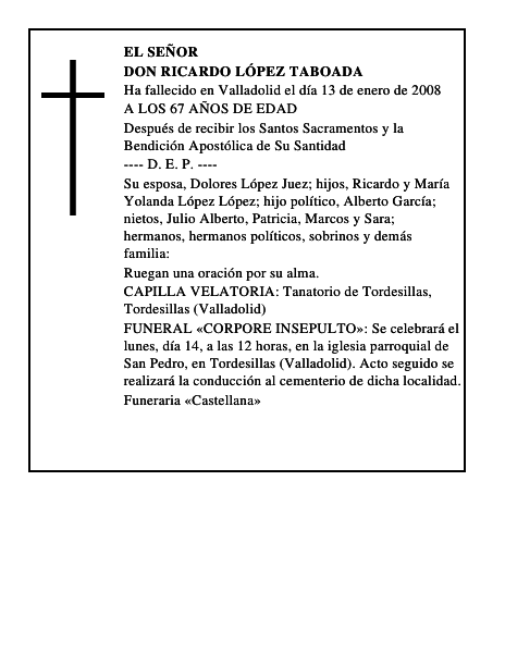 DON RICARDO LÓPEZ TABOADA