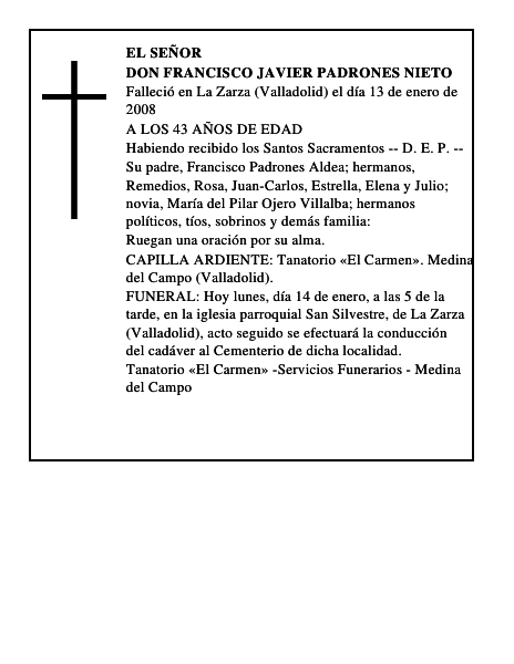 DON FRANCISCO JAVIER PADRONES NIETO