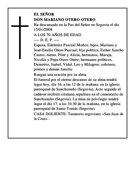 DON MARIANO OTERO OTERO