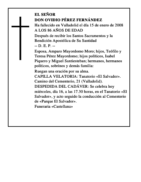 DON OVIDIO PÉREZ FERNÁNDEZ