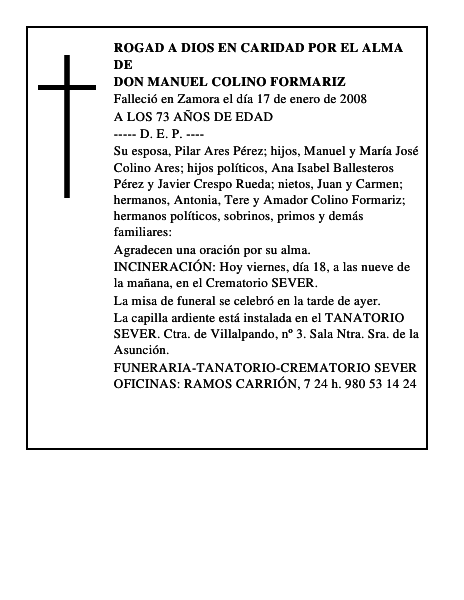 DON MANUEL COLINO FORMARIZ