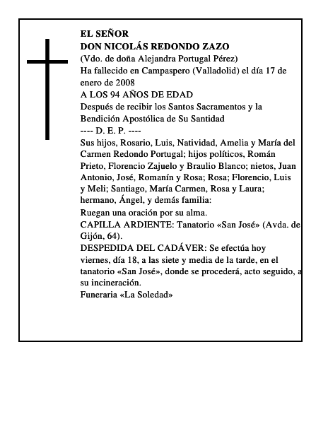 DON NICOLÁS REDONDO ZAZO