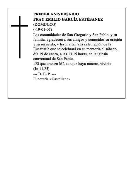 FRAY EMILIO GARCÍA ESTÉBANEZ