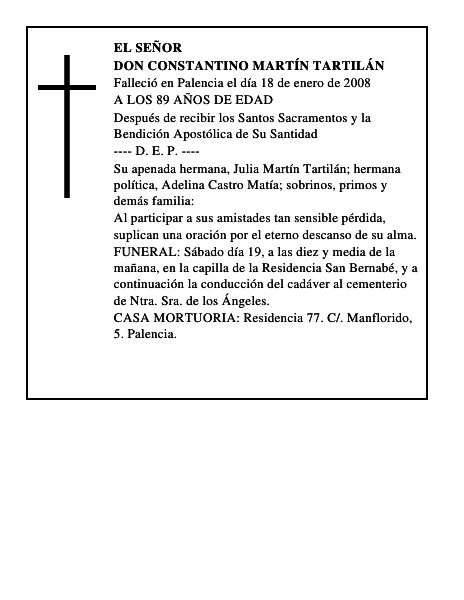 DON CONSTANTINO MARTÍN TARTILÁN