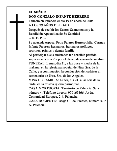 DON GONZALO INFANTE HERRERO