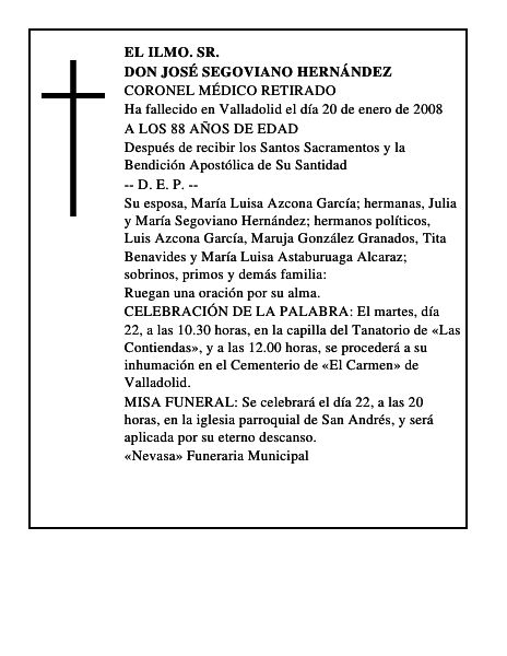 DON JOSÉ SEGOVIANO HERNÁNDEZ