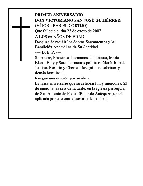 DON VICTORIANO SAN JOSÉ GUTIÉRREZ
