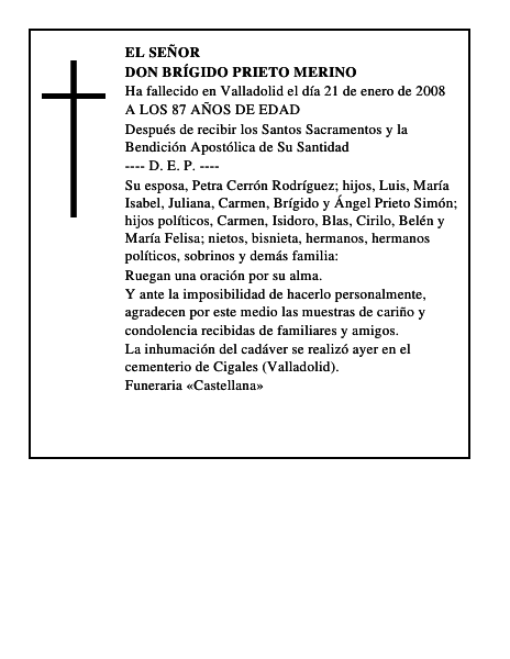 DON BRÍGIDO PRIETO MERINO