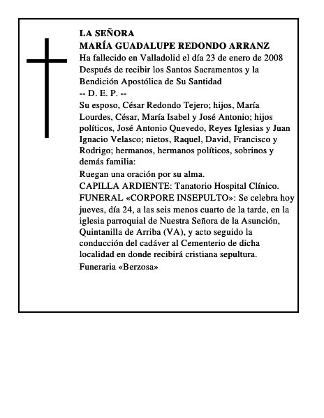MARÍA GUADALUPE REDONDO ARRANZ