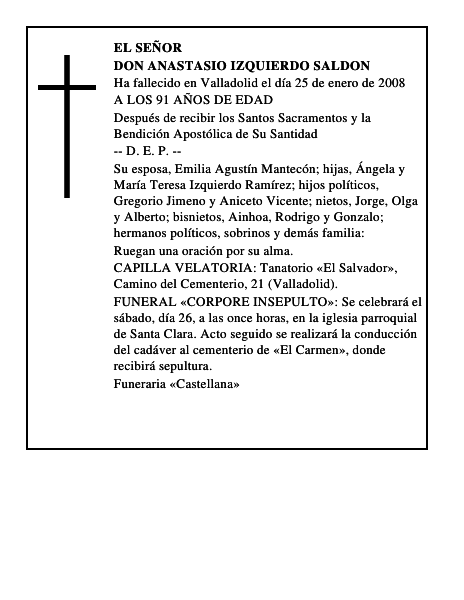 DON ANASTASIO IZQUIERDO SALDON