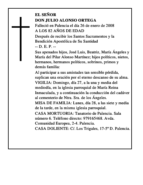 DON JULIO ALONSO ORTEGA