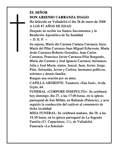 DON ARSENIO CARRANZA DIAGO