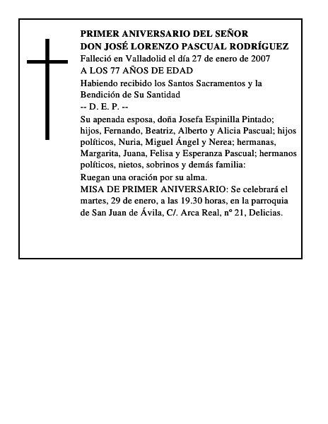 DON JOSÉ LORENZO PASCUAL RODRÍGUEZ