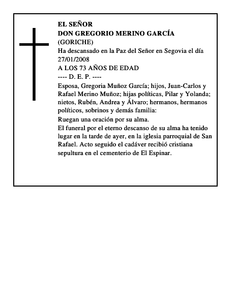 DON GREGORIO MERINO GARCÍA