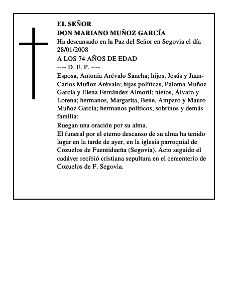 DON MARIANO MUÑOZ GARCÍA