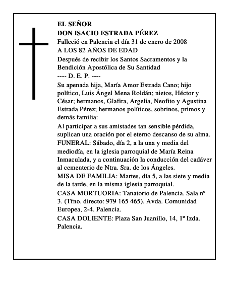 DON ISACIO ESTRADA PÉREZ