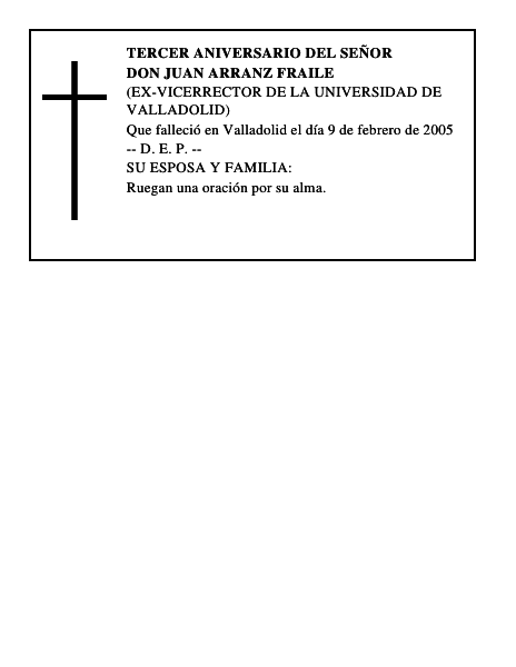 DON JUAN ARRANZ FRAILE