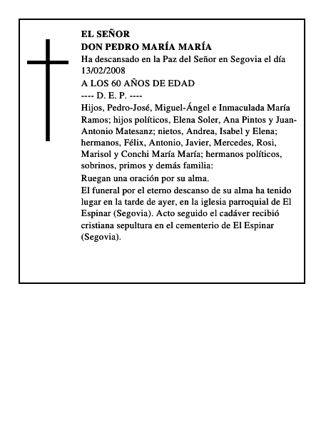 DON PEDRO MARÍA MARÍA