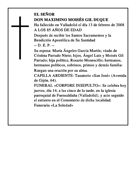 DON MAXIMINO MOISÉS GIL DUQUE