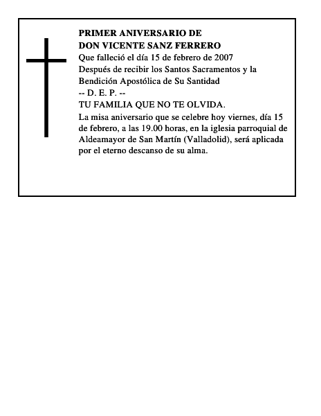 DON VICENTE SANZ FERRERO